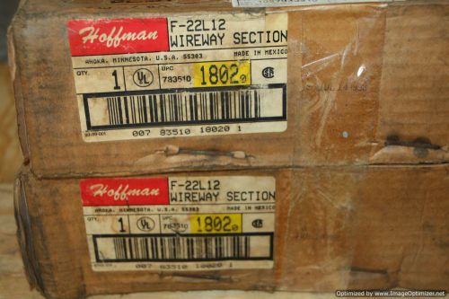 New Hoffman Wireway Section F-22L12 12&#034; X 2.50&#034; X 2.50&#034; Old Stock