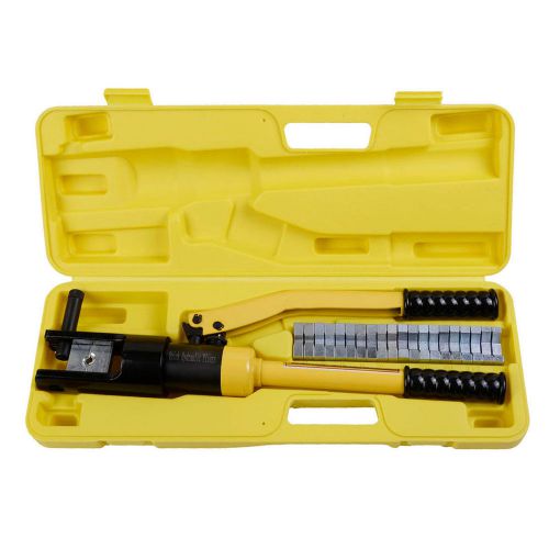 16 ton hydraulic wire terminal crimper battery cable lug crimping tool w/dies for sale