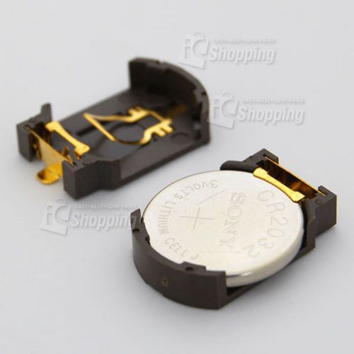 10x Gold Plated SMD Battery Holder for CR2032 CR2016 (C), Socket Holder Case