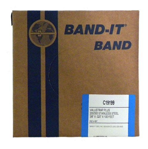Band-It BAND-IT VALU-STRAP Plus Band C19199, 200/300 Stainless Steel, 3/8&#034; wide