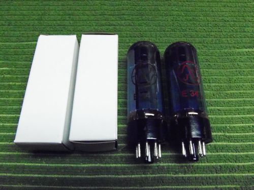 Strongly Matched Pair of JJ EL34 output penthode tubes BLUE GLASS 6CA7