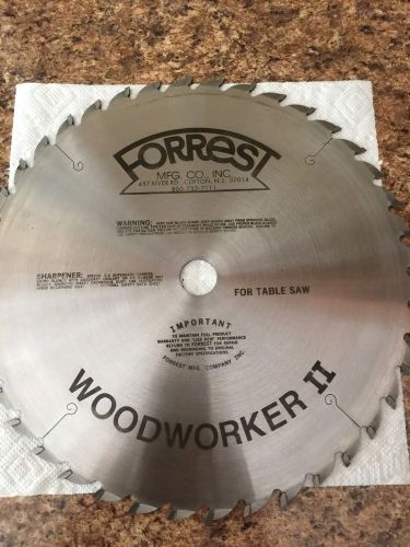NEW Forrest Woodworker II 12Inch 40 Tooth Full Kerf Circular Saw Blade Table Saw