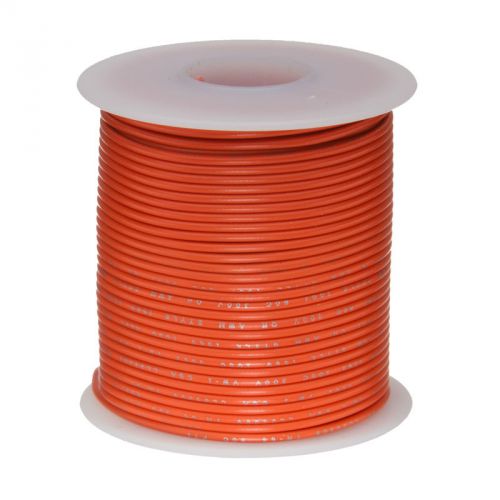 28 AWG Gauge Stranded Hook Up Wire Orange 100 ft 0.0126&#034; UL1007 300 Volts