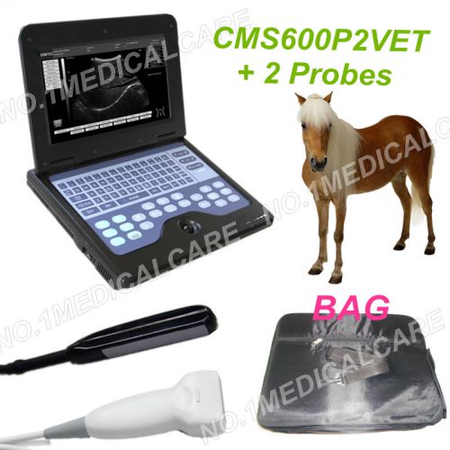 CE Portable Ultrasound scanner P2,Veterinary System 7.5M Linear &amp; Rectal Probe