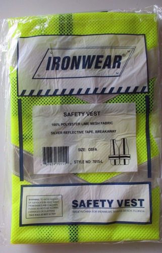 Ironwear Lime Reflective Safety Vests 1pcs. 7015-L One Size Fits All