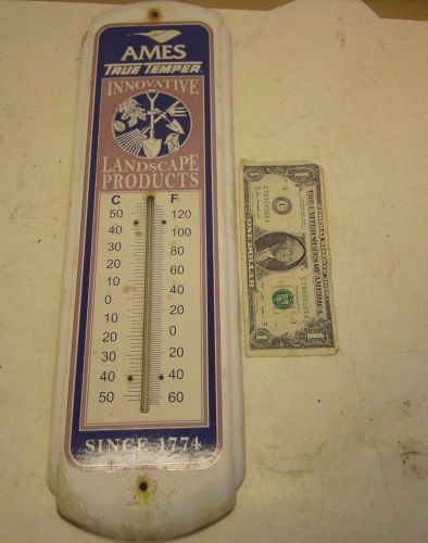 AMES TRUE TEMPER OUTSIDE THERMOMETER LANDSCAPING ADVERTISING SEE PHOTOS FREE S&amp;H