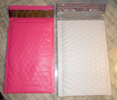30 ~ 5X7 WHITE + PINK  BUBBLE MAILERS FAST SHIP