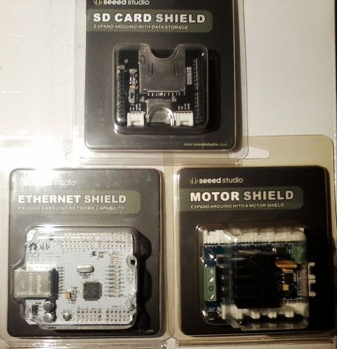 3 New Shields for Arduino SD Card Ethernet Motor Controller Seeed Studio
