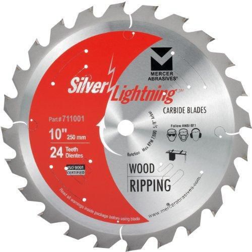 Mercer Abrasives 711001 24-Tooth ATB Carbide Wood Cutting Blade with 10-Inch New