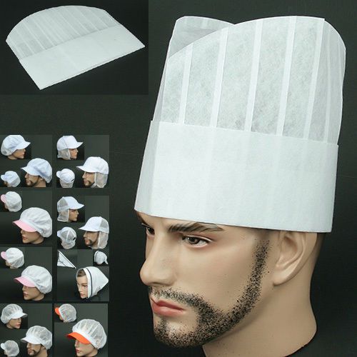 COOK NWT WHITE chef catering baker Kitchen food factory Worker Hat Unisex