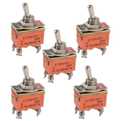 5x 4-pin toggle switch on-off two position switch 15a 250v fhcg for sale