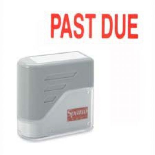 Sparco PAST DUE Title Stamp, 1-3/4 x 5/8 Inches, Red Ink (SPR60029)