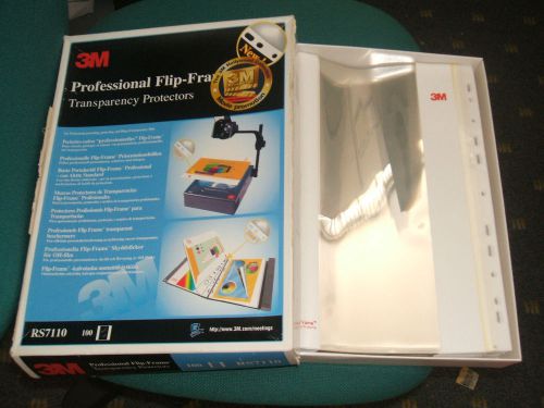 NEW Pack of 100x 3M Flip Frame Professional Transparency Protectors (RS7110)