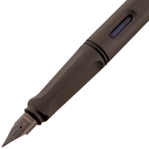 Lamy Safari Fountain Pen - Fine Pen Point Type - Blue Ink - Black Barrel - 1