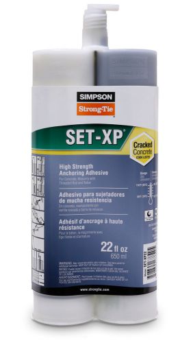 Simpson strong-tie set-xp22-n 22 oz. adhesive with nozzle and extension for sale