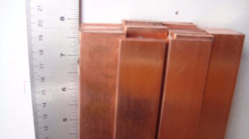 Copper flat c-110 heat sink plate 9 oz  9.80 x 1  6.35mm thick, .250  c-110 1 pc for sale