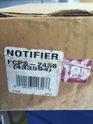 Notifier FCPS-24S6 Fire Alarm Power Supply NAC Expander, New, Sealed