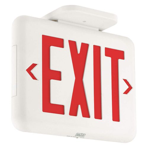 Led emergency exit sign sngl/dbl face, red letter, white new, ships free %1aec% for sale