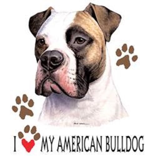 I Love My American Bulldog Dog HEAT PRESS TRANSFER for T Shirt Sweatshirt 821h