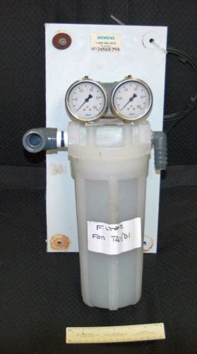Usf-ppi filter housing w/ 2 wika 100psi gauges, lock ring, filter, back plate for sale