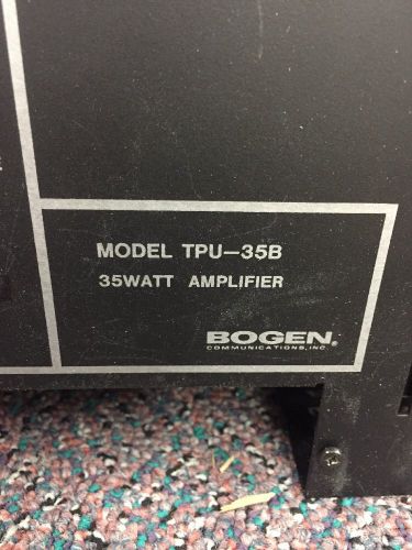 Bogen 35-watt paging amplifier tpu-35b commercial phone system  amp for sale