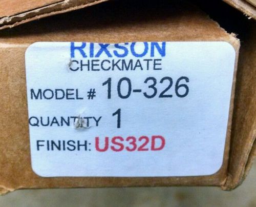 Rixson checkmate 10-326 surface adjustable overhead stop with hold open us32d for sale