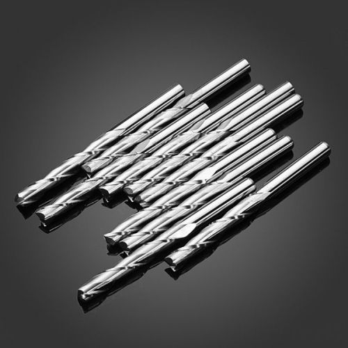 New 10pcs 3.175*22mm 2 Flutes Milling Cutters CNC Cutting Tool Parts