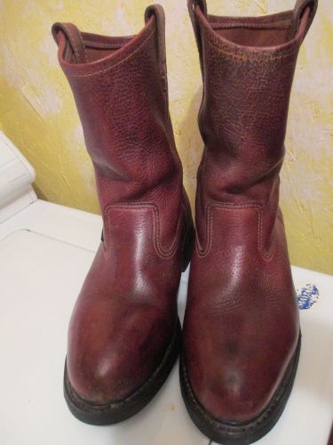 Boots Woolverine Mens 10 1/2 Wide Steel Toe Brown Leather DuraShocke Oil proof