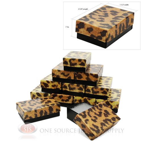 12 LEOPARD COTTON FILLED GIFT BOX  2 5/8&#034; X 1 1/2&#034;