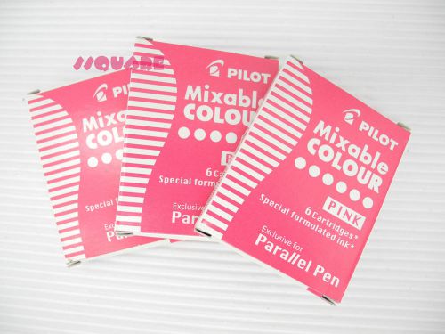 3 Boxes x Pilot Special Formulated Ink For Parallel Pen Fountain Pen, Pink