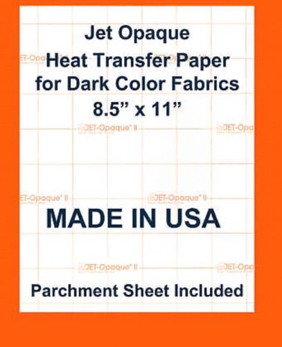 Neenah Inkjet Jet Opaque II Transfer Paper for Dark Fabric  8.5&#034; x 11&#034; 50pk :)