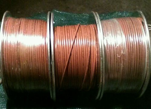 1281ft of &#034;vericom&#034; 20 awg 2 conductor solid copper wire w/cl2r brown jkt unshld for sale