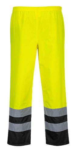 Portwest hi-vis two tone traffic pants sizes m-5xl s486 back elastic waistband for sale