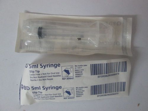 BD New Sterile 5ml syringe, 50 in a box