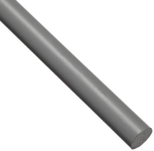 Small parts pvc (polyvinyl chloride) round rod, opaque gray, standard tolerance, for sale
