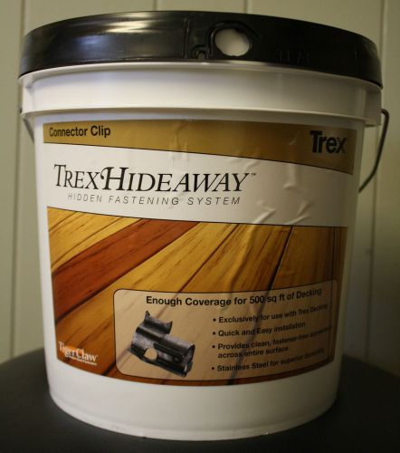 Trex hideaway metal connector clips, hidden fastening system, 500 sq.ft. bucket for sale