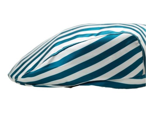 The New Cafe Attendant Hat Stripe Blue and White Mens and Womens Chef Beret Hat