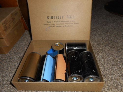 Lot of Canisters Varied Colors for Kingsley Type Set Hot Stamp Embossing Machine