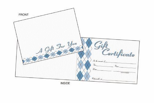 Adams Gift Certificate Cards, 20 Folded Cards and Envelopes, 6.25 x 4.50