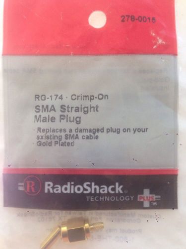 Radioshack RG-174 Crimp ON SMA Straight Male Plug 278-0015