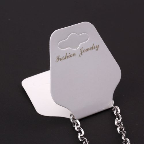 New 100 Fashion White Necklace Chain Jewellery Display Cards Tag Jewellery Paper