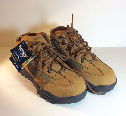 SIZE 9.5 *NWT* NAUTILUS STEEL TOE BROWN SAFETY WORK SHOES BOOTS