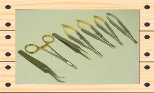 2 castroviejo scissors+3 needle holders+2 suture forceps, english pattern handle for sale