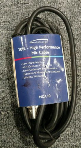 120 Low Impedance Microphone Cable, Speco Technologies, MCA10