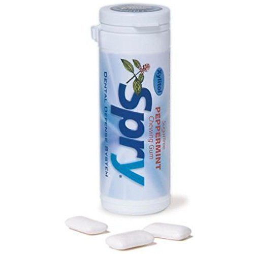 Spry Peppermint Chewing Gum - 30 per pack -- 6 packs per case.