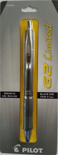 2 Pilot G2 Limited Premium Gel Roller Black Pens - black ink, 0.7mm fine point