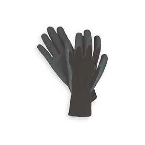 Sander USA String Knit Palm Latex Dipped Gloves, 10-Pairs LARGE, Black Gloves