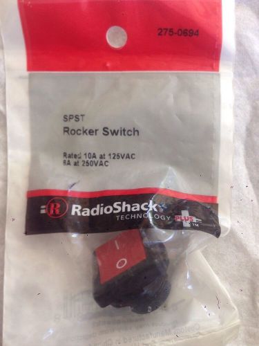 SPST Rocker Switch 10A@125VAC 6A@250VAC RadioShack# 275-069\New Free Shipping