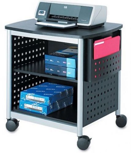 Safco Scoot New Indoor Steel Black Underdesk Mobile Shelf Office Printer Stand