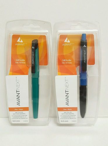 Avant Next Silk Scribe Pen 2Pack Green &amp; Blue